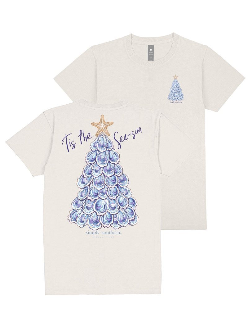 Simply Southern Sea Sun Oyster Tree Holiday T-Shirt