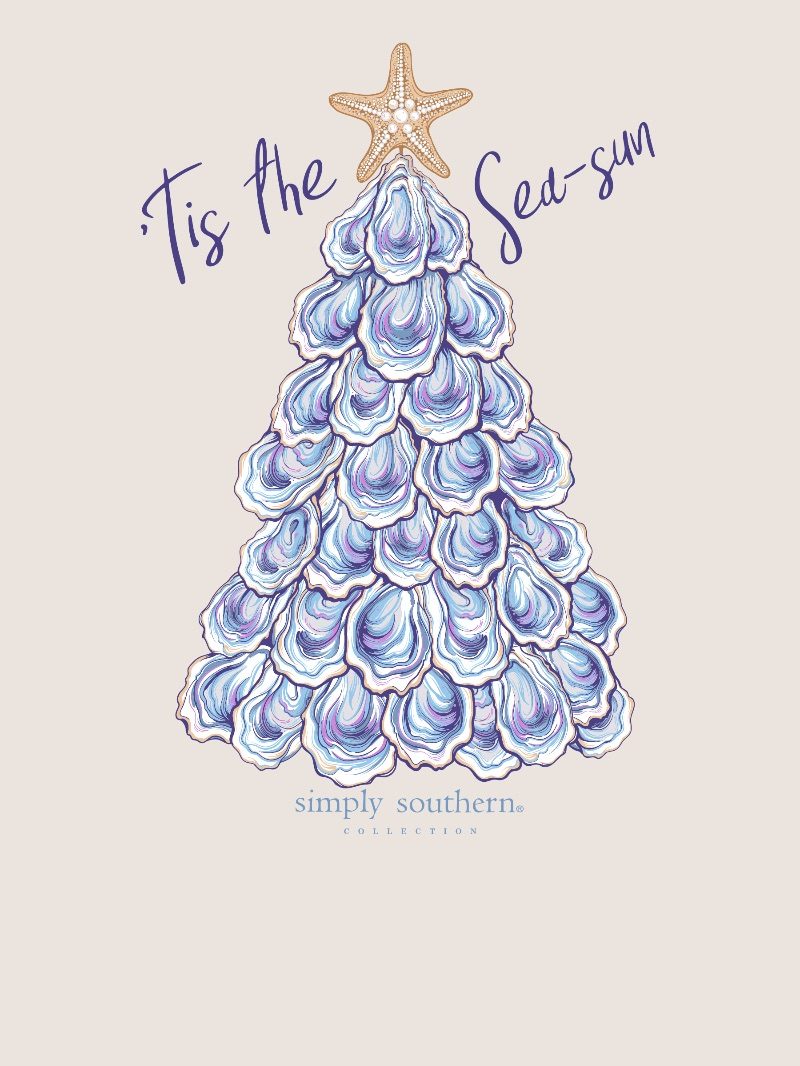 Simply Southern Sea Sun Oyster Tree Holiday T-Shirt