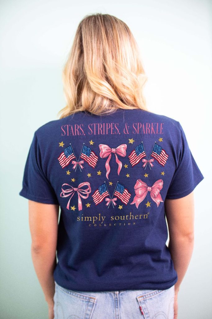 Simply Southern USA Stars Stripes &amp; Sparkle T-Shirt