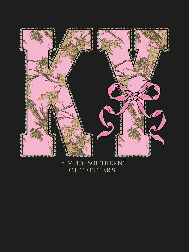 Simply Southern Kentucky Camo Bow Black T-Shirt - SimplyCuteTees