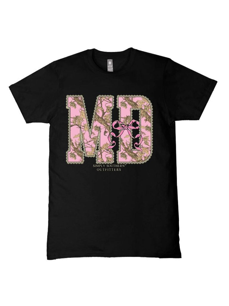 Simply Southern Maryland Camo Bow Black T-Shirt
