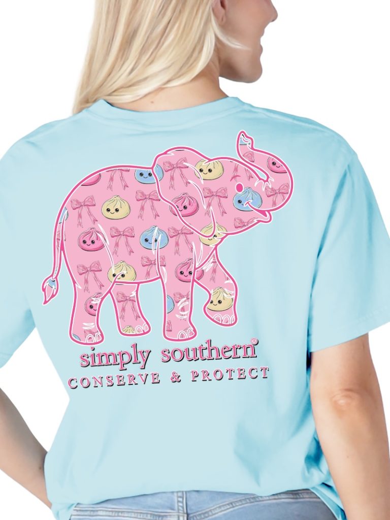 Simply Southern Elephant Tracker Dumpling Ice T-Shirt