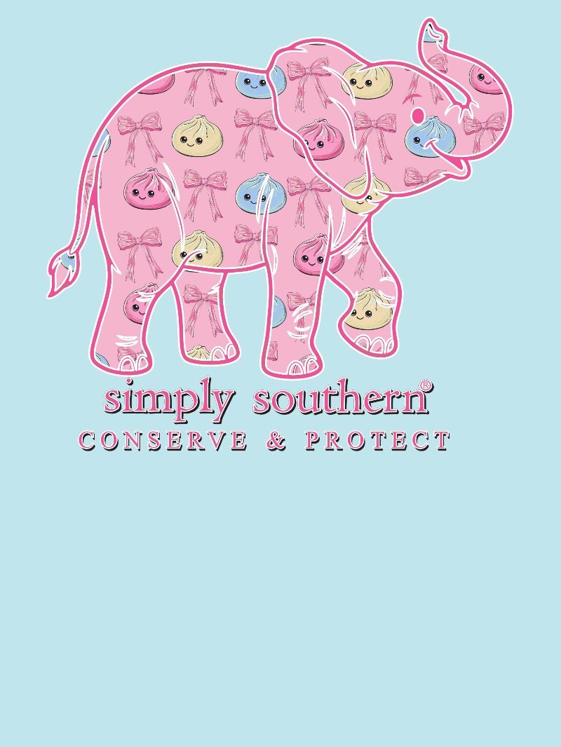 Simply Southern Elephant Tracker Dumpling Ice T-Shirt