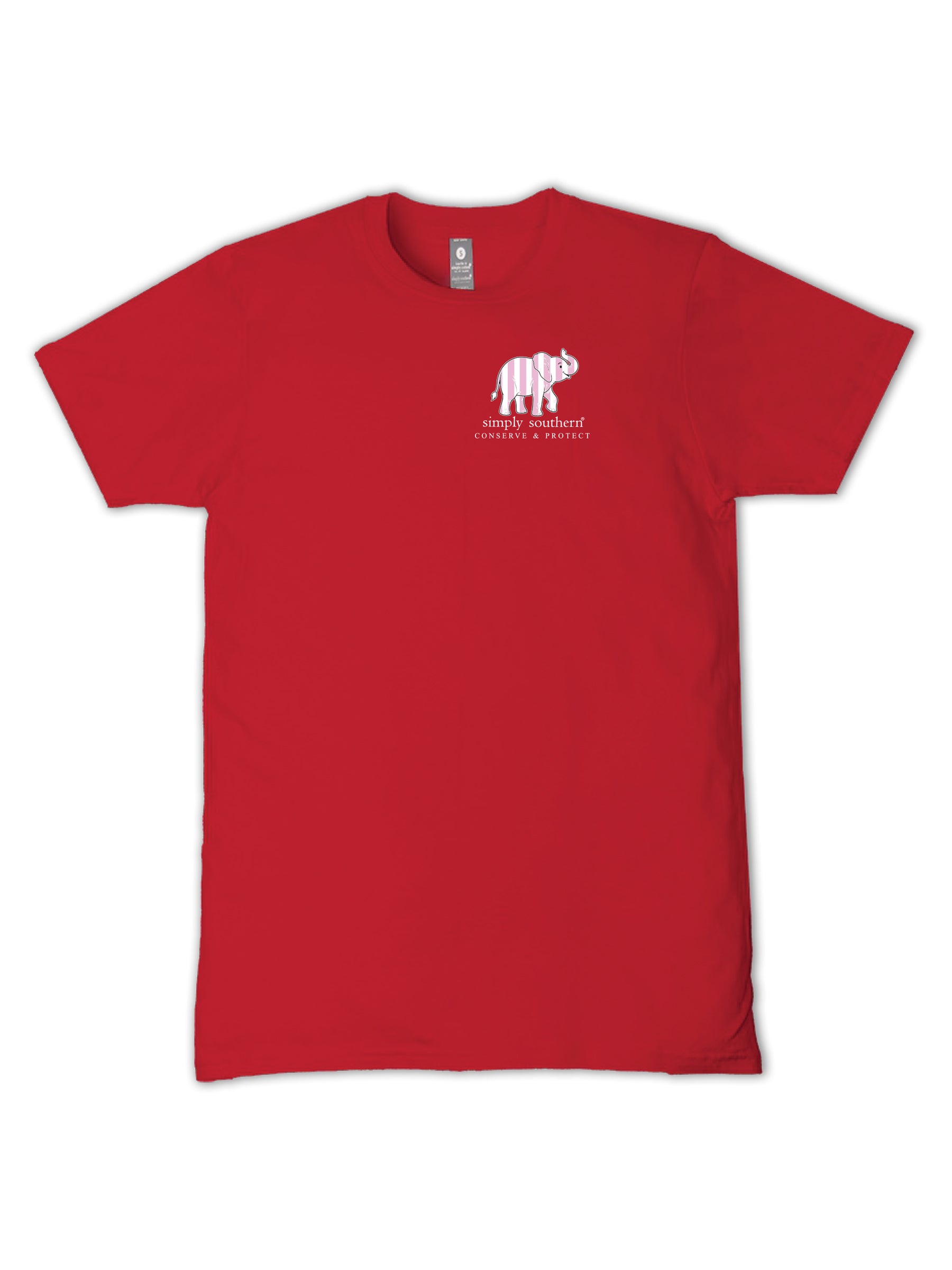 Simply Southern Elephant Tracker Xmas Red Holiday T-Shirt