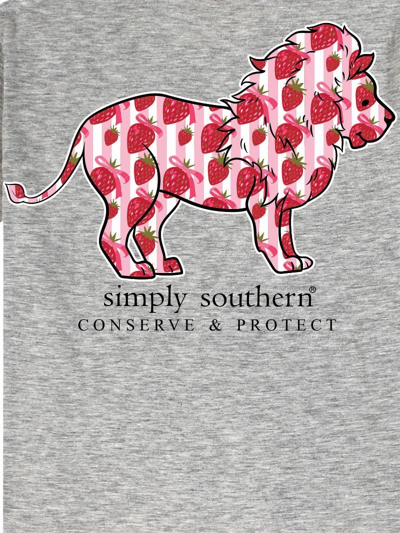 Simply Southern Lion Tracker Strawberry T-Shirt - SimplyCuteTees