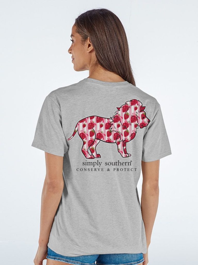 Simply Southern Lion Tracker Strawberry T-Shirt - SimplyCuteTees
