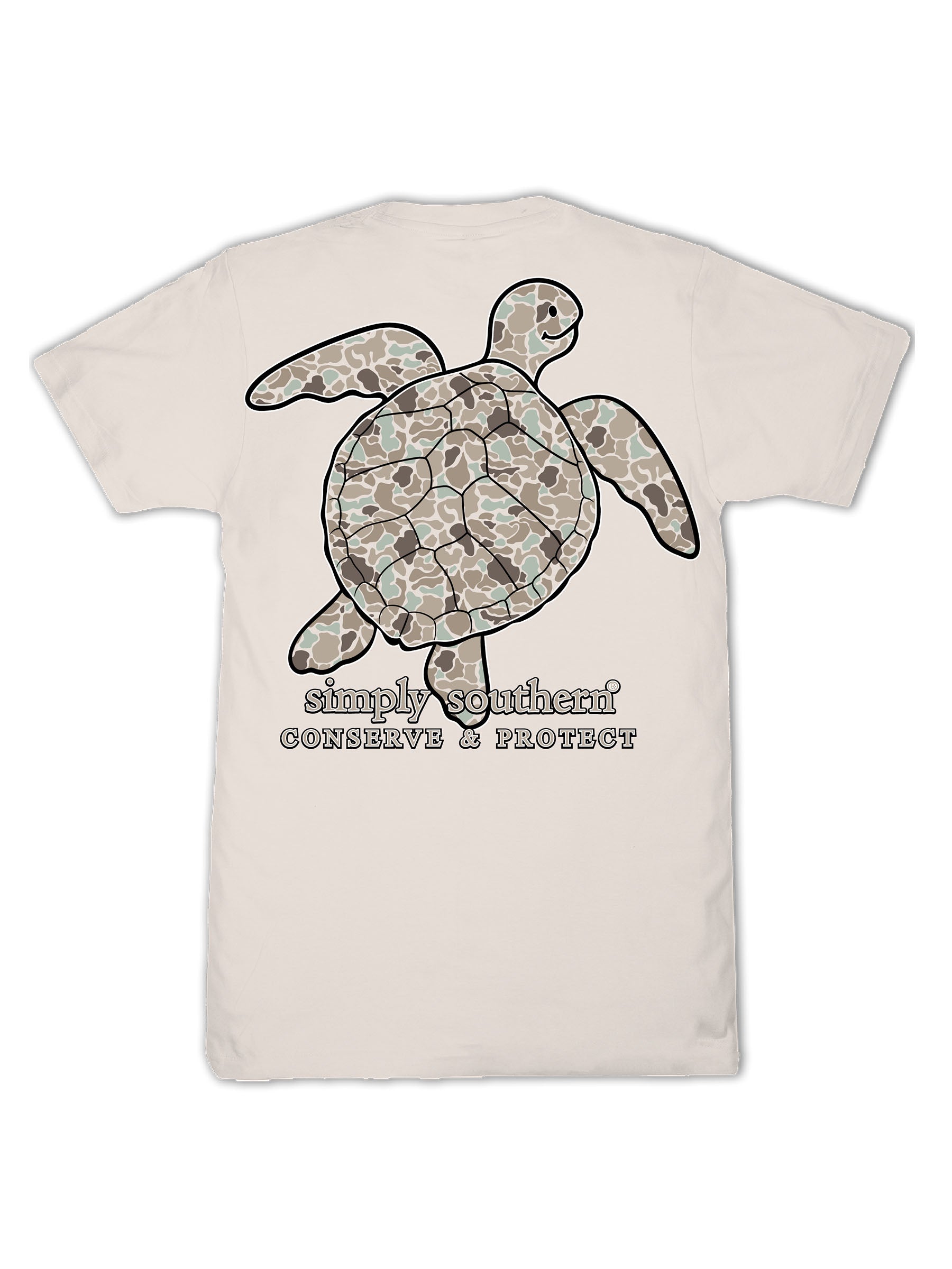 Simply Southern Turtle Tracker Dark Camo Dust T-Shirt