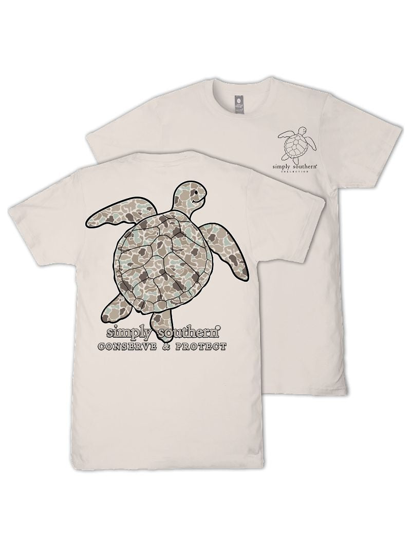 Simply Southern Turtle Tracker Dark Camo Dust T-Shirt
