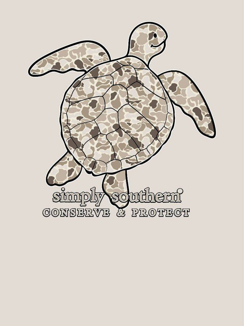Simply Southern Turtle Tracker Dark Camo Dust T-Shirt