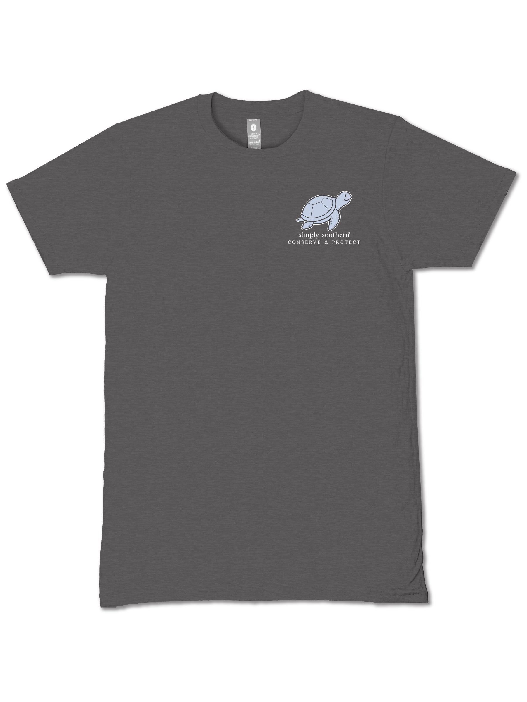 Simply Southern Turtle Tracker Cat Pattern Thunder T-Shirt