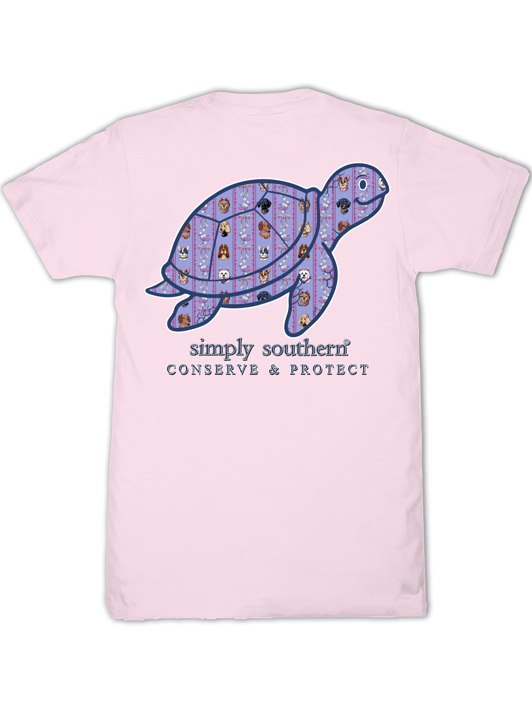 Simply Southern Turtle Tracker Puppy Pattern T-Shirt