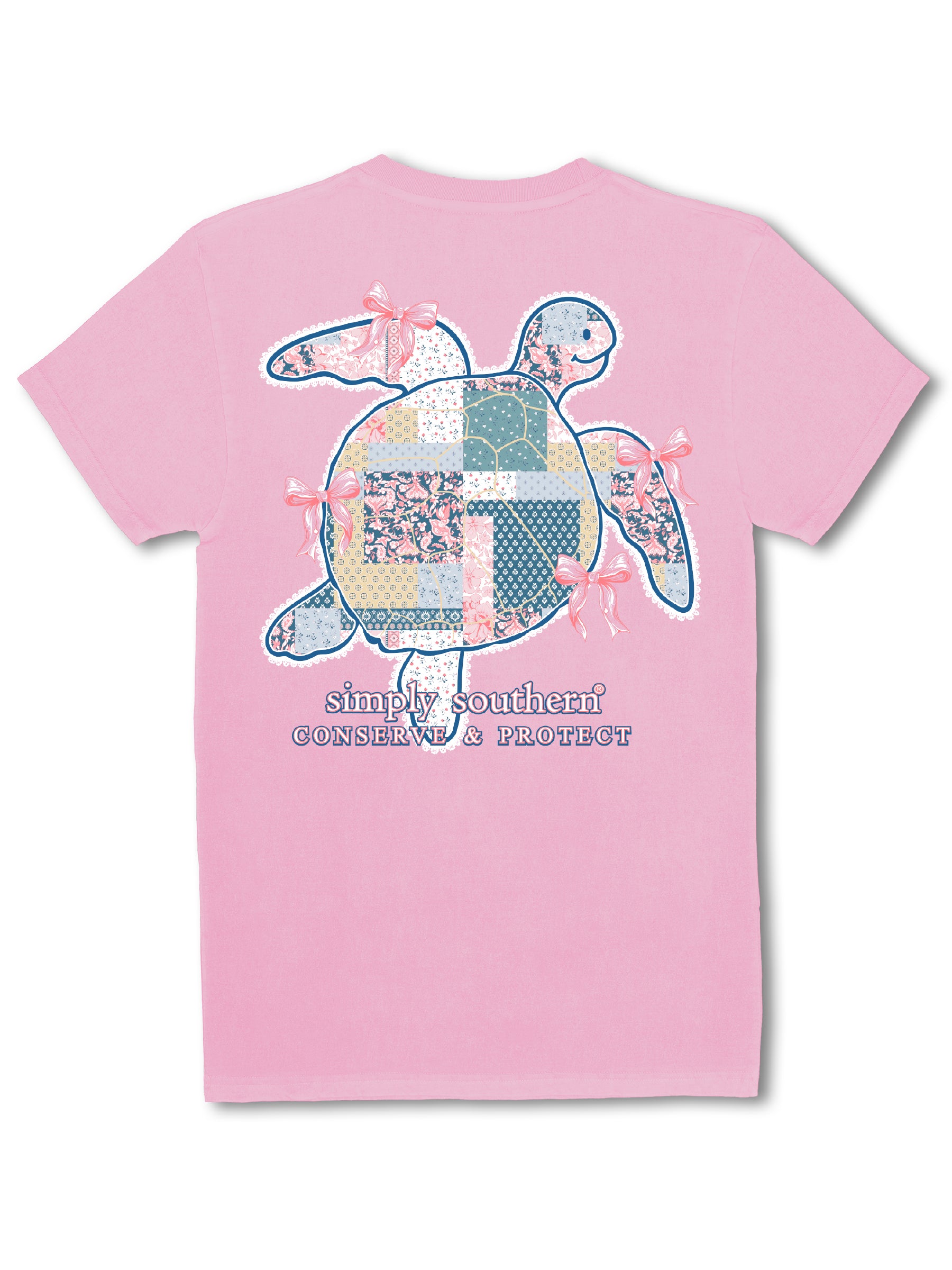 Simply Southern Turtle Tracker Quilted Washed Pink T-Shirt - SimplyCuteTees