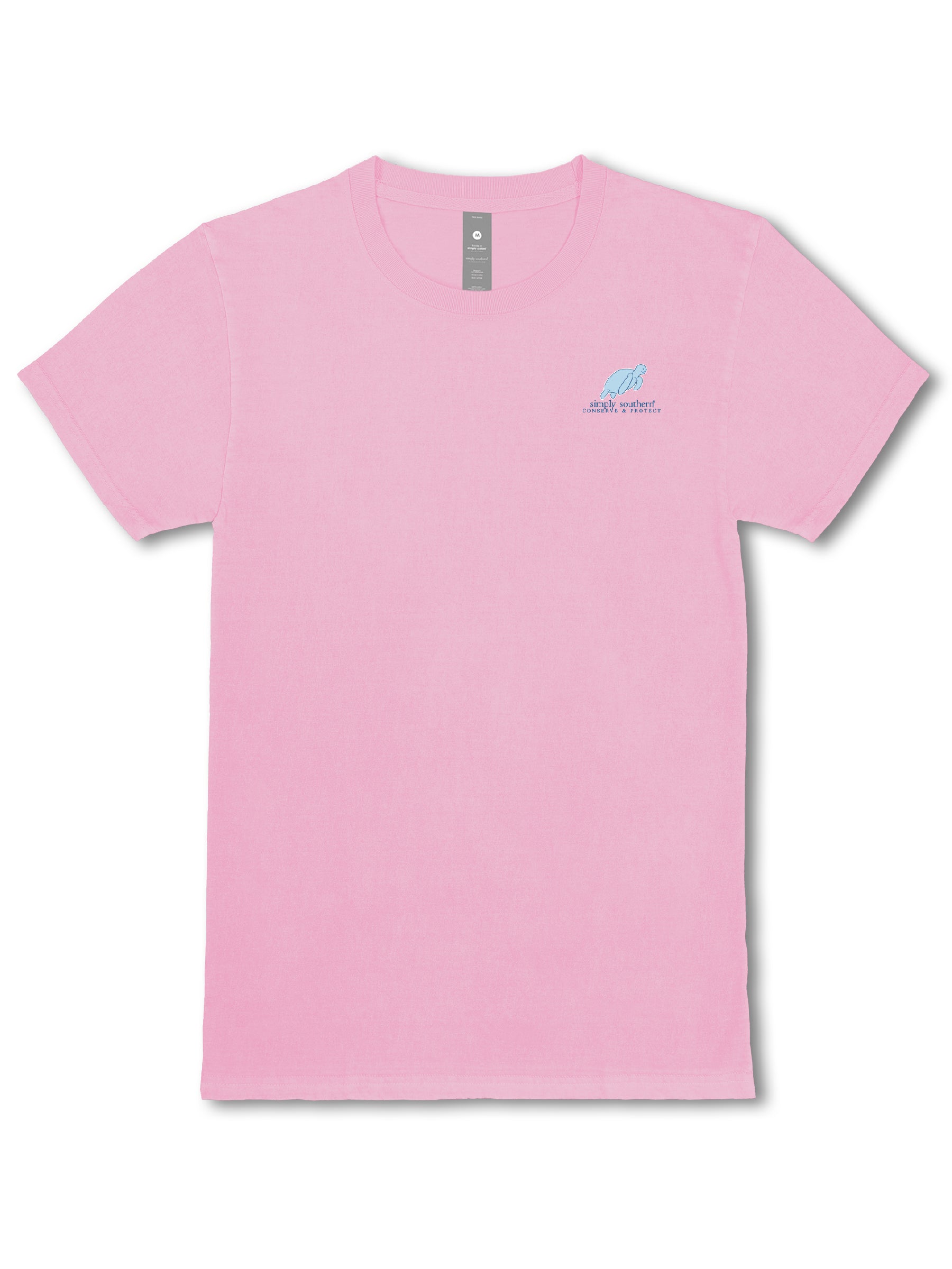 Simply Southern Turtle Tracker Quilted Washed Pink T-Shirt - SimplyCuteTees