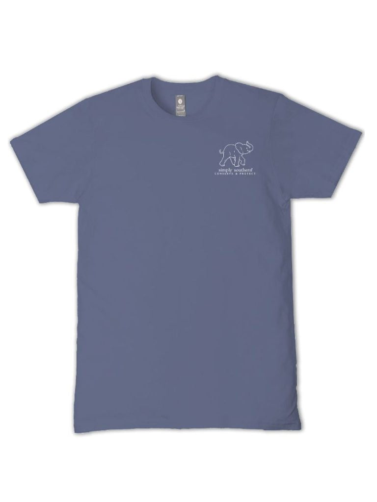 Simply Southern Elephant Tracker Cherry Denim T-Shirt - SimplyCuteTees