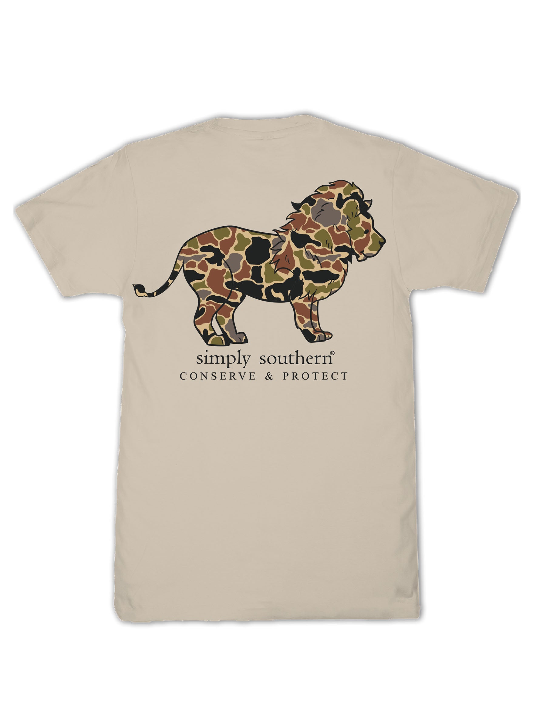 Simply Southern Lion Tracker Camo Clay T-Shirt - SimplyCuteTees