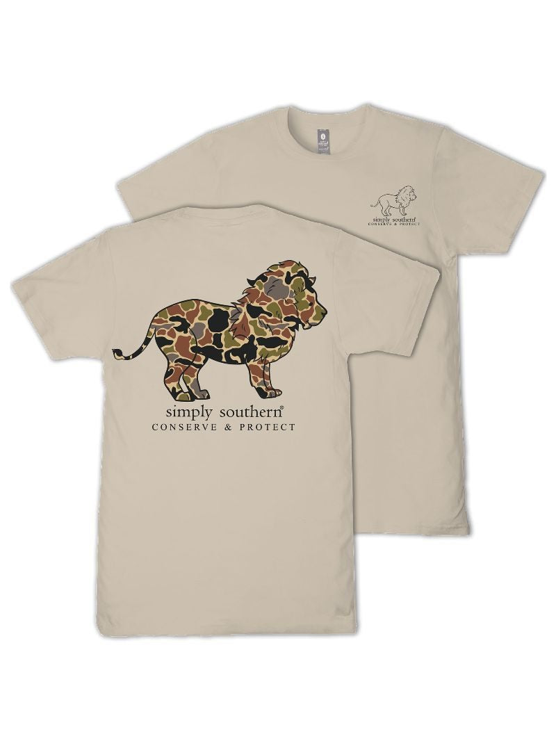 Simply Southern Lion Tracker Camo Clay T-Shirt - SimplyCuteTees