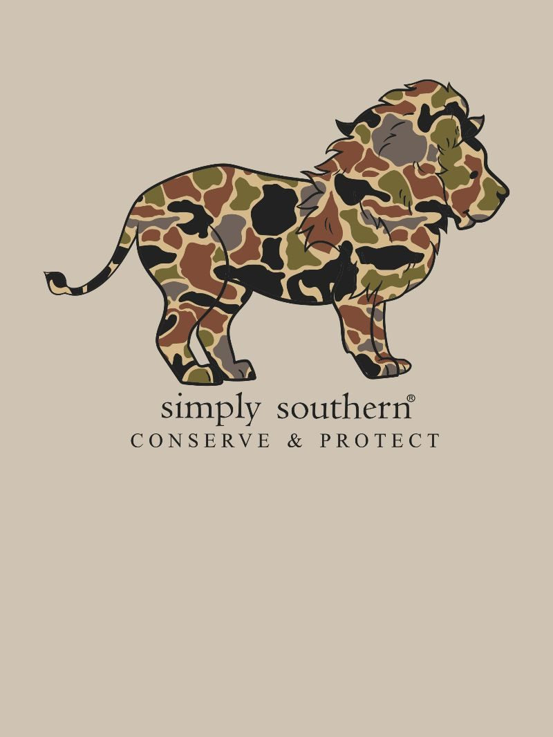 Simply Southern Lion Tracker Camo Clay T-Shirt - SimplyCuteTees