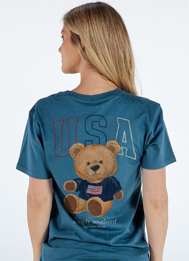 Simply Southern USA Bear T-Shirt - SimplyCuteTees