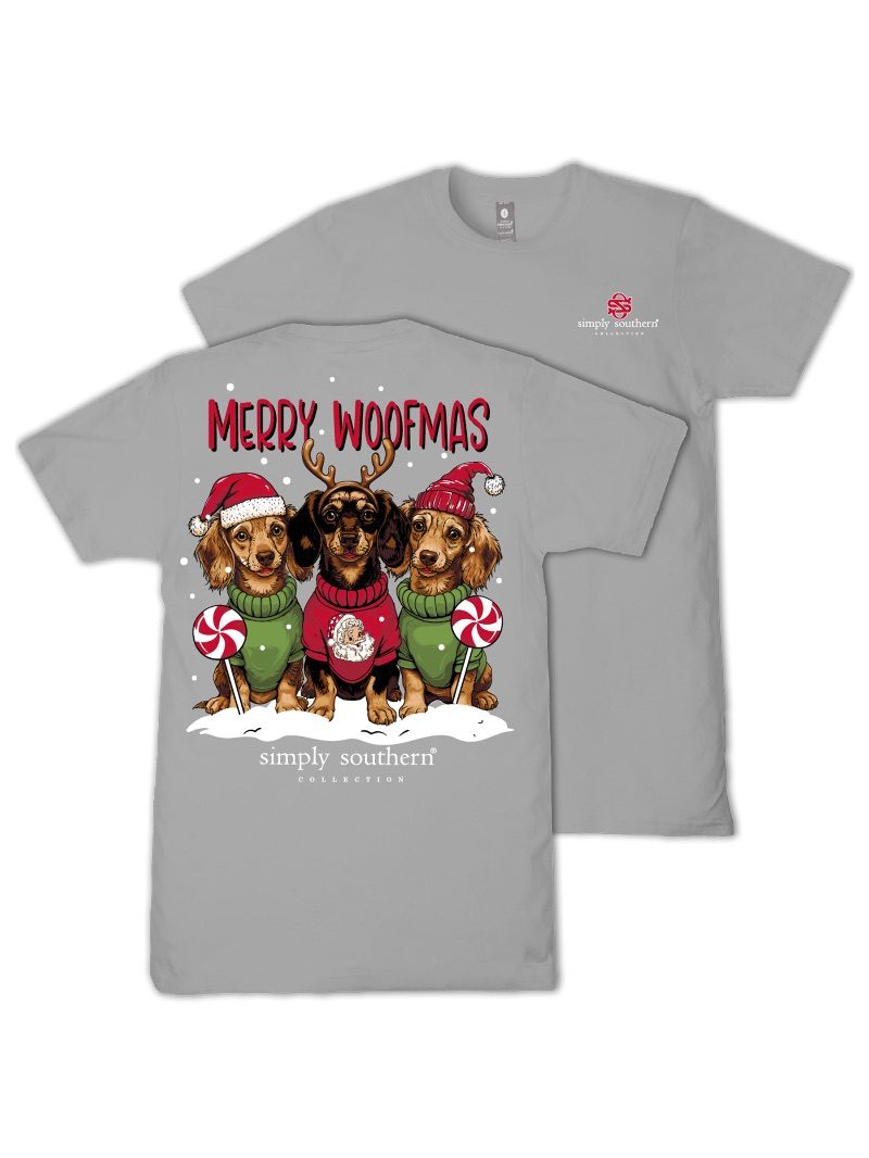 Simply Southern Merry Woofmas Holiday Lunar T-Shirt