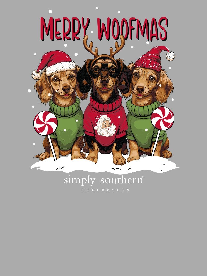 Simply Southern Merry Woofmas Holiday Lunar T-Shirt