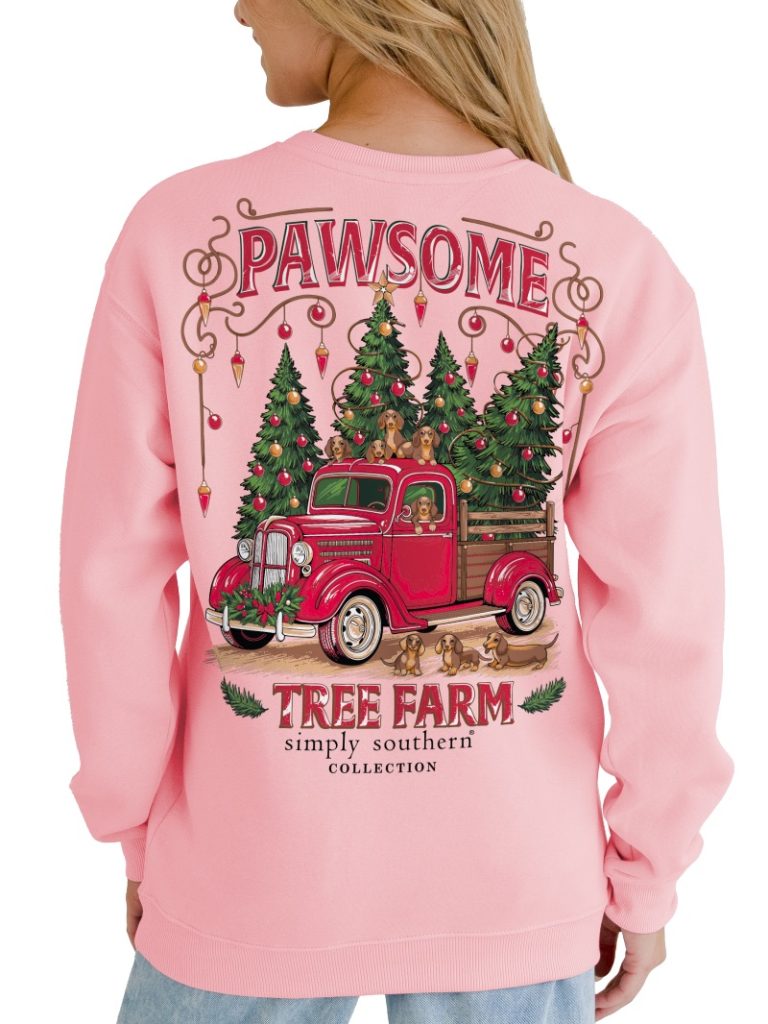 Simply Southern Tree Farm Holiday Long Sleeve Crew Sweatshirt