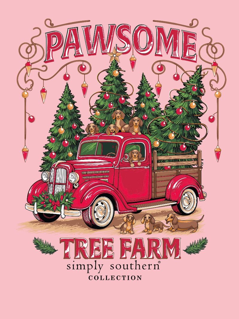Simply Southern Tree Farm Holiday Long Sleeve Crew Sweatshirt