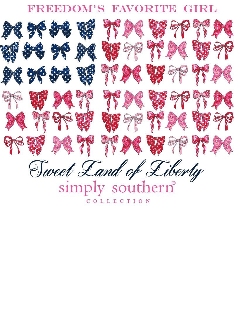 SALE Simply Southern USA Freedom Bow Flag T-Shirt
