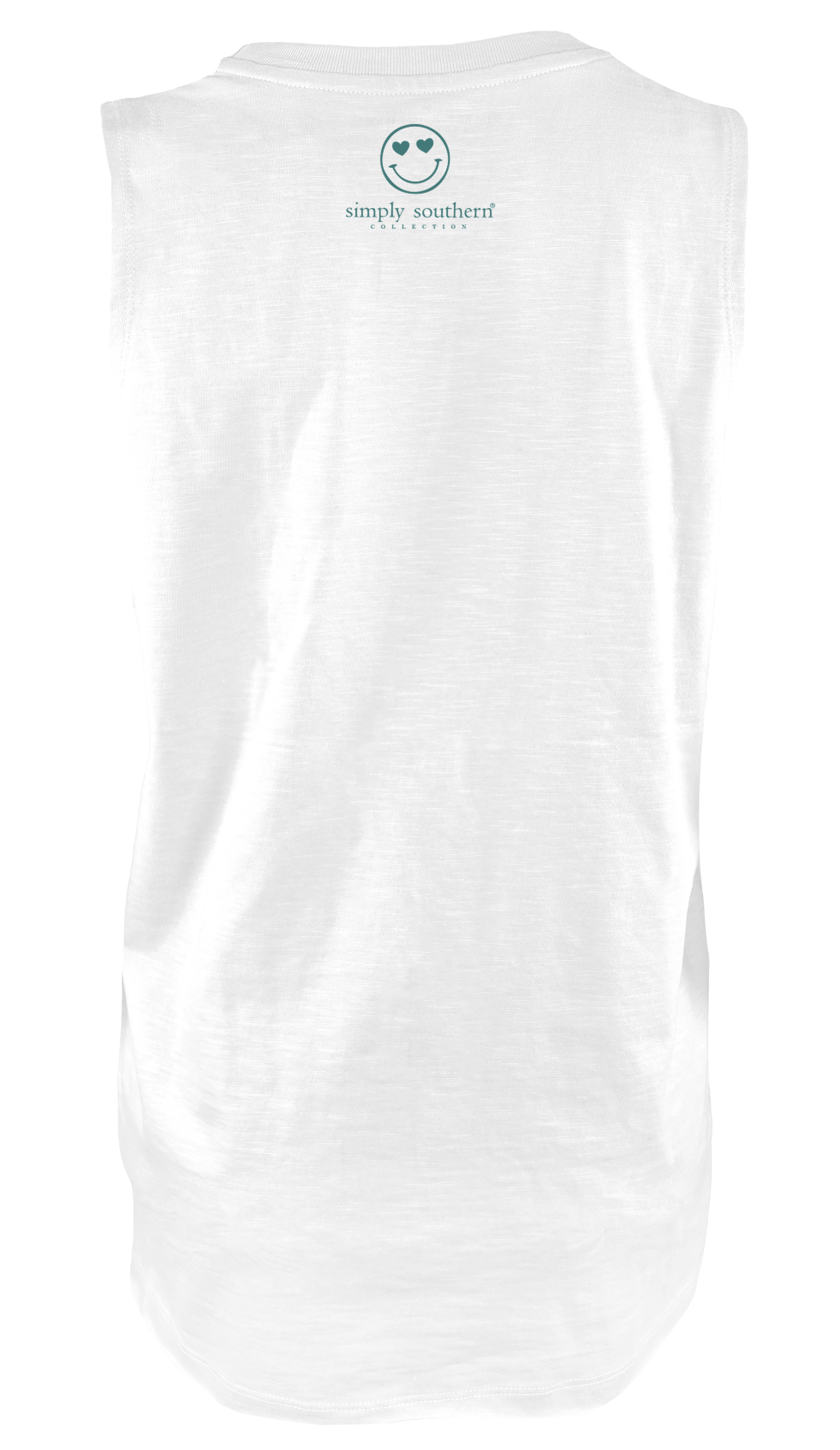 Simply Southern Bloom Flowers White Tank Top