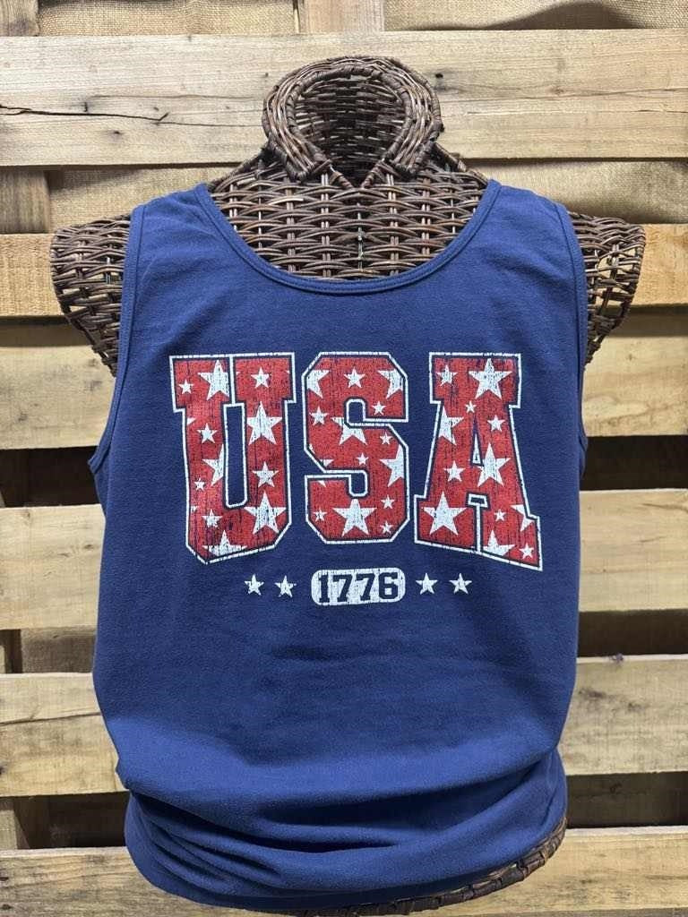 Southern Chics USA Comfort Colors Tank Top - SimplyCuteTees