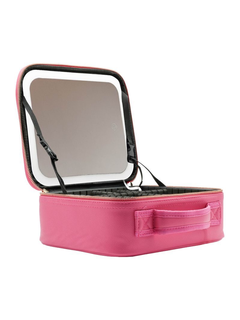Simply Southern Leather Makeup Travel Case Bag With LED Mirror Light