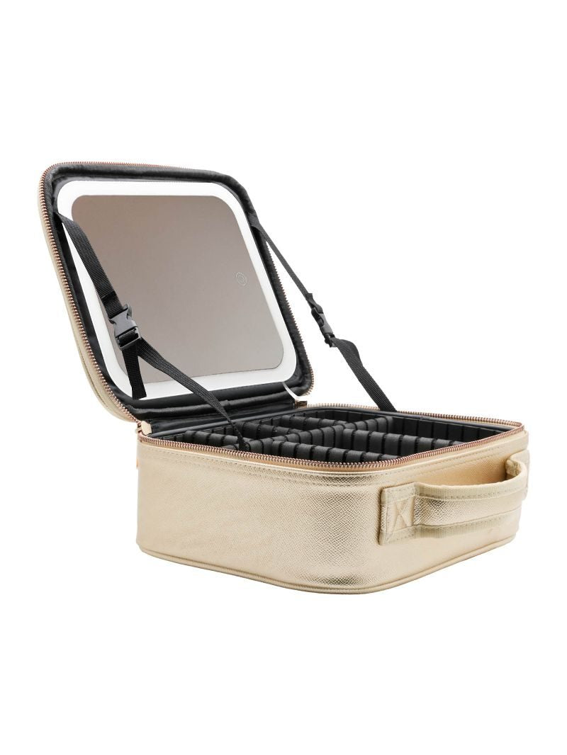 Simply Southern Leather Makeup Travel Case Bag With LED Mirror Light