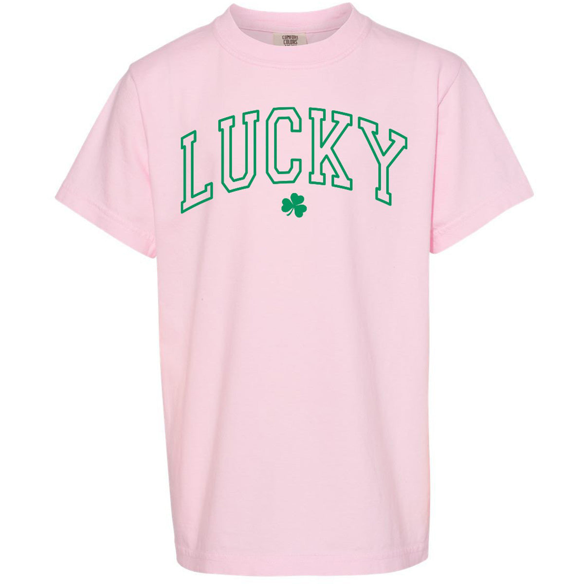 Southernology Lucky Irish Varsity Puff Comfort Colors T-Shirt - SimplyCuteTees