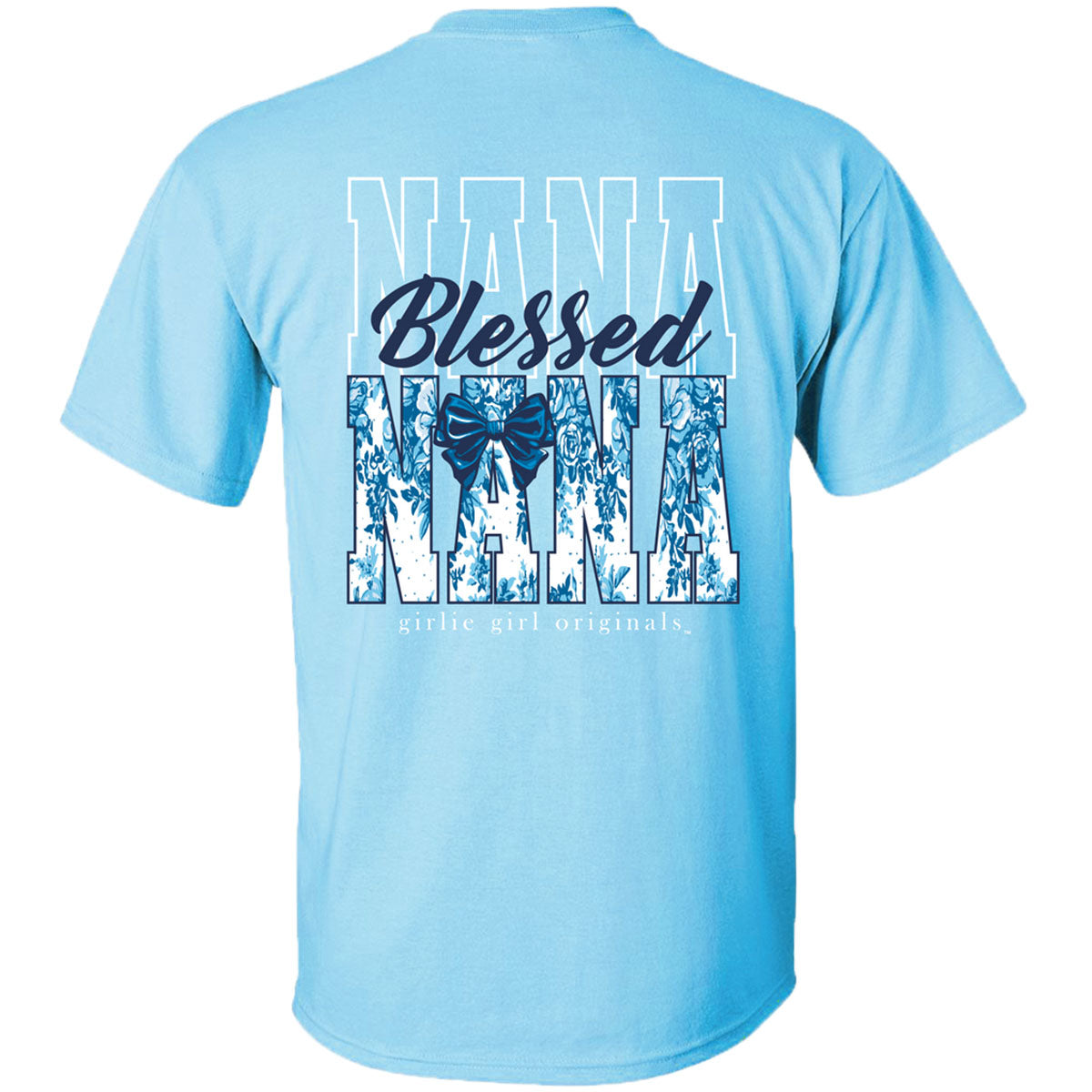 Girlie Girl Originals Blessed Nana Bow T-Shirt - SimplyCuteTees