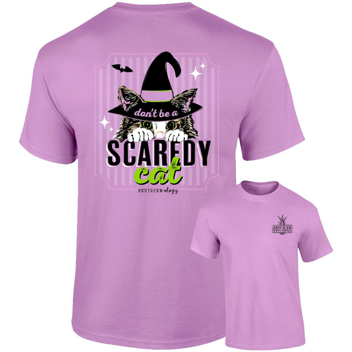 Southernology Scaredy Cat Fall Comfort Colors T-Shirt - SimplyCuteTees