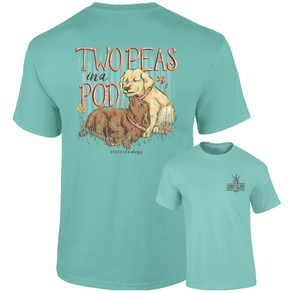 Southernology Two Peas in a Pod Comfort Colors T-Shirt - SimplyCuteTees