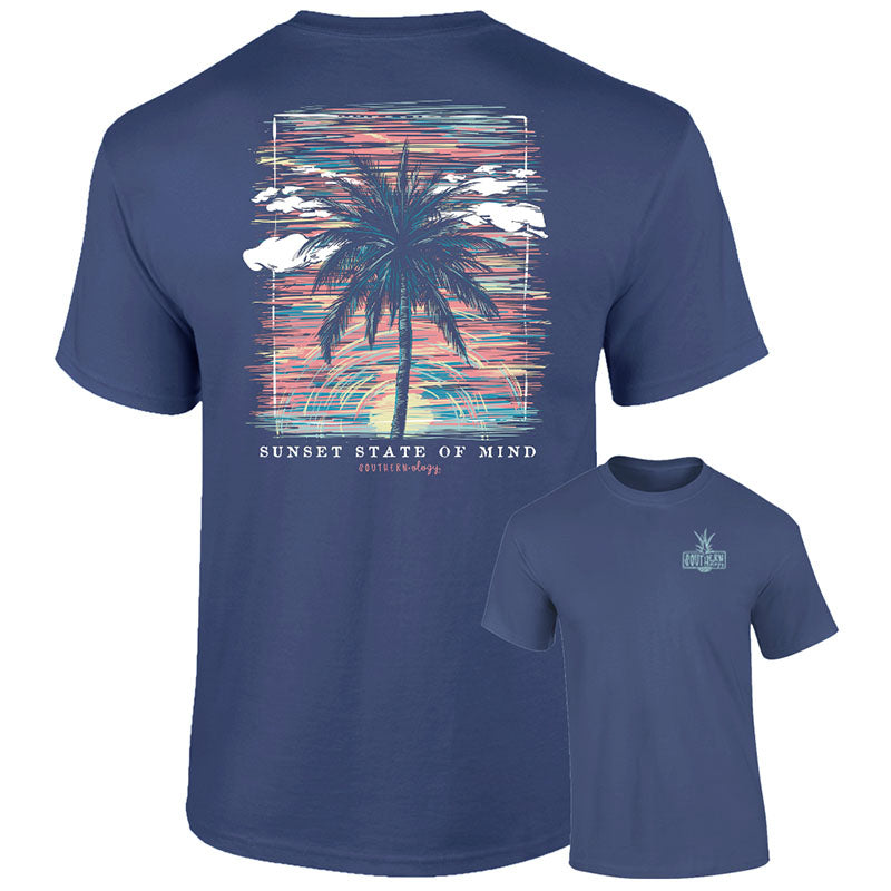 Southernology Palm Sunset Comfort Colors T-Shirt - SimplyCuteTees