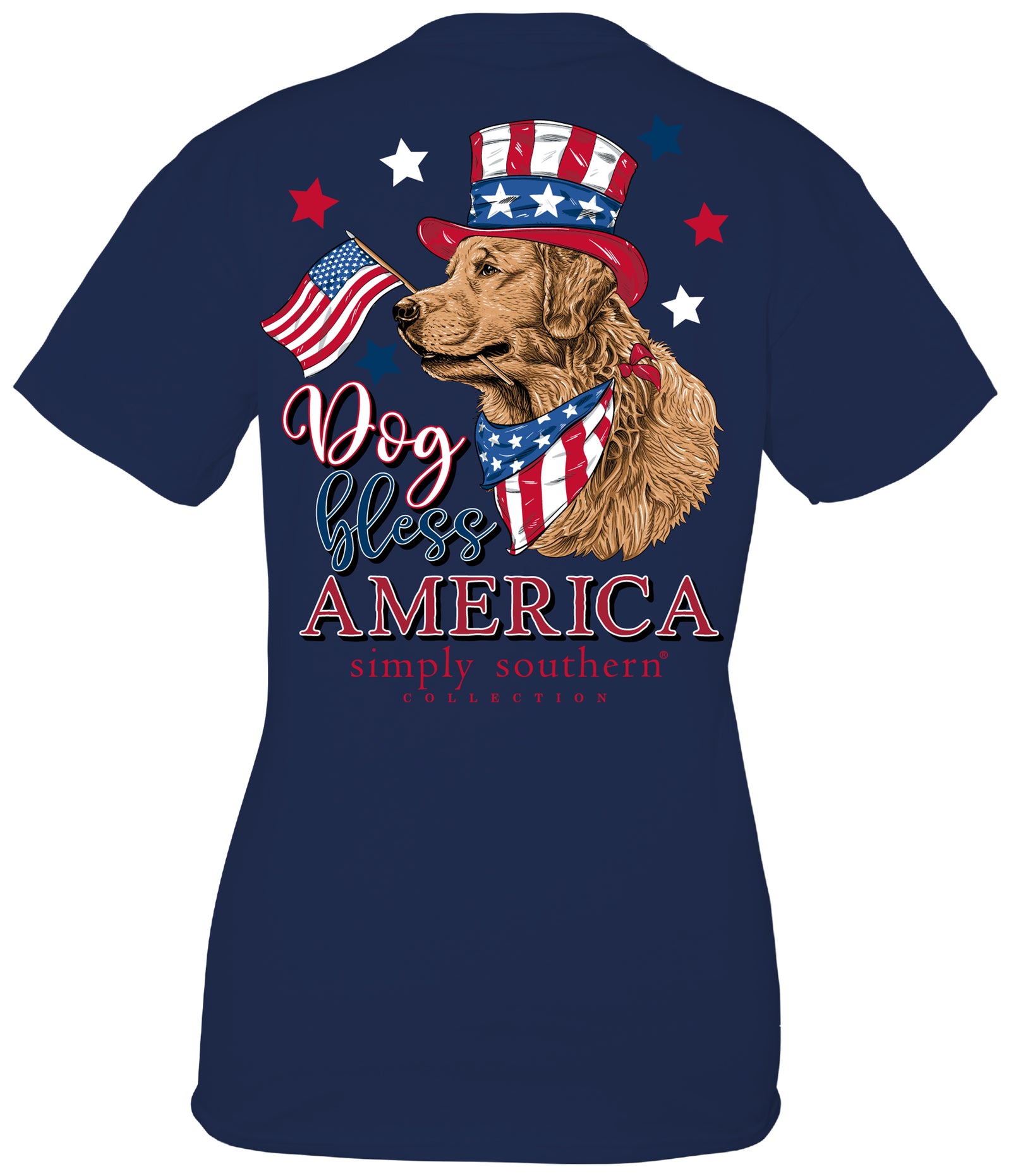 Simply Southern Dog Bless America T-Shirt - SimplyCuteTees