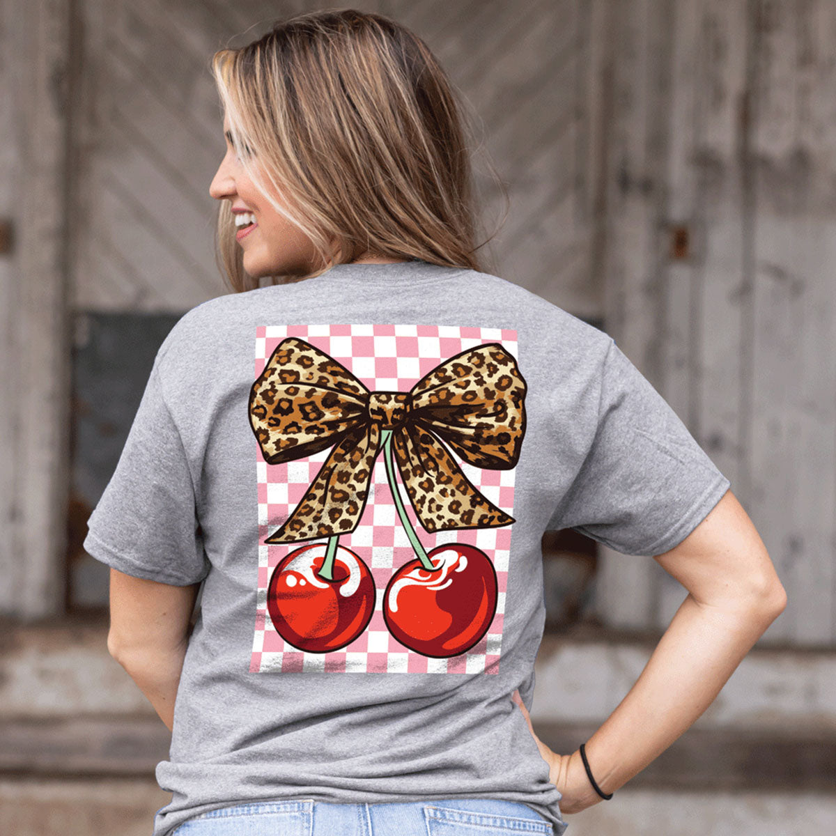 Girlie Girl Originals Leopard Cherry T-Shirt - SimplyCuteTees