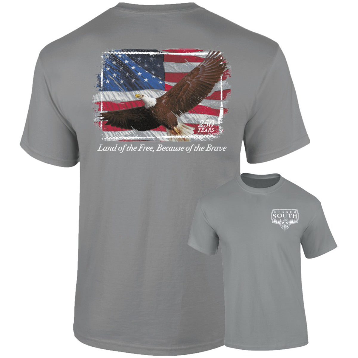 Southernology Rugged South USA Eagle Comfort Colors Unisex T-Shirt - SimplyCuteTees