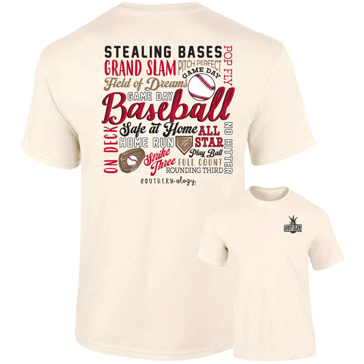 Southernology Baseball Sayings Comfort Colors T-Shirt - SimplyCuteTees