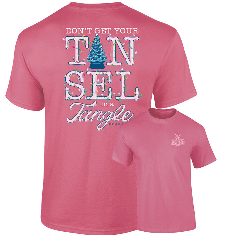 Southernology Vintage Tree Tinsel Holiday Comfort Colors T-Shirt