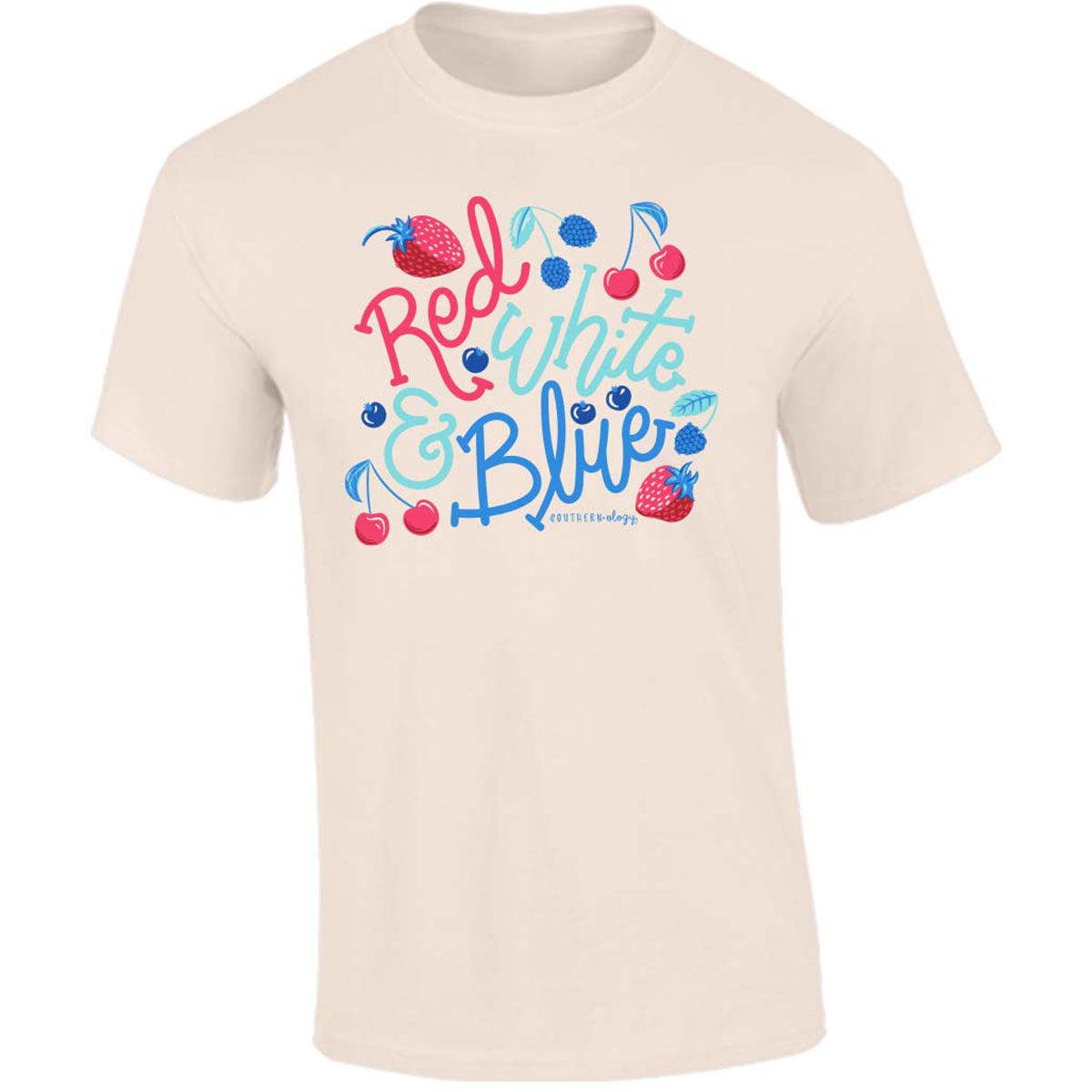 Southernology Berry Red, White &amp; Blue USA Comfort Colors T-Shirt - SimplyCuteTees