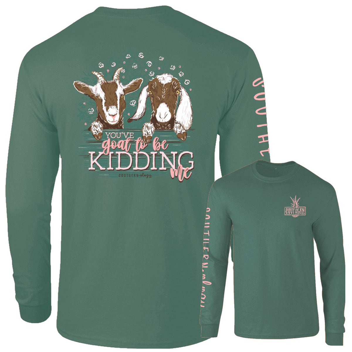 Southernology Goat to Be Kidding Comfort Colors Long Sleeve T-Shirt - SimplyCuteTees