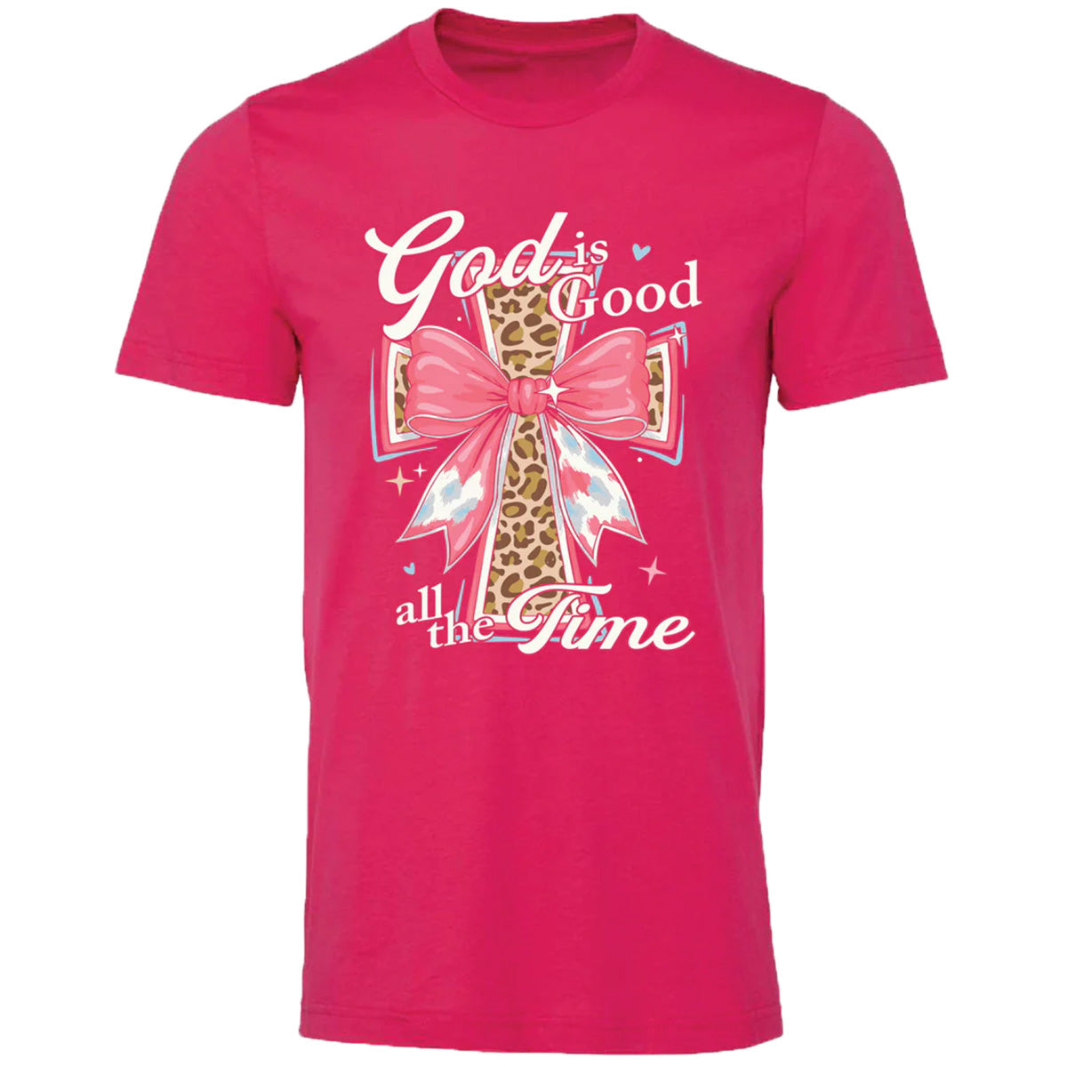 Girlie Girl Lulu Mac God Is Good Cross Canvas T-Shirt - SimplyCuteTees