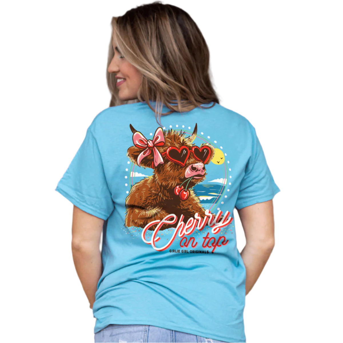 Girlie Girl Originals Cherry On Top Cow T-Shirt