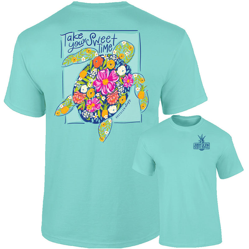 Southernology Sweet Time Turtle Comfort Colors T-Shirt - SimplyCuteTees