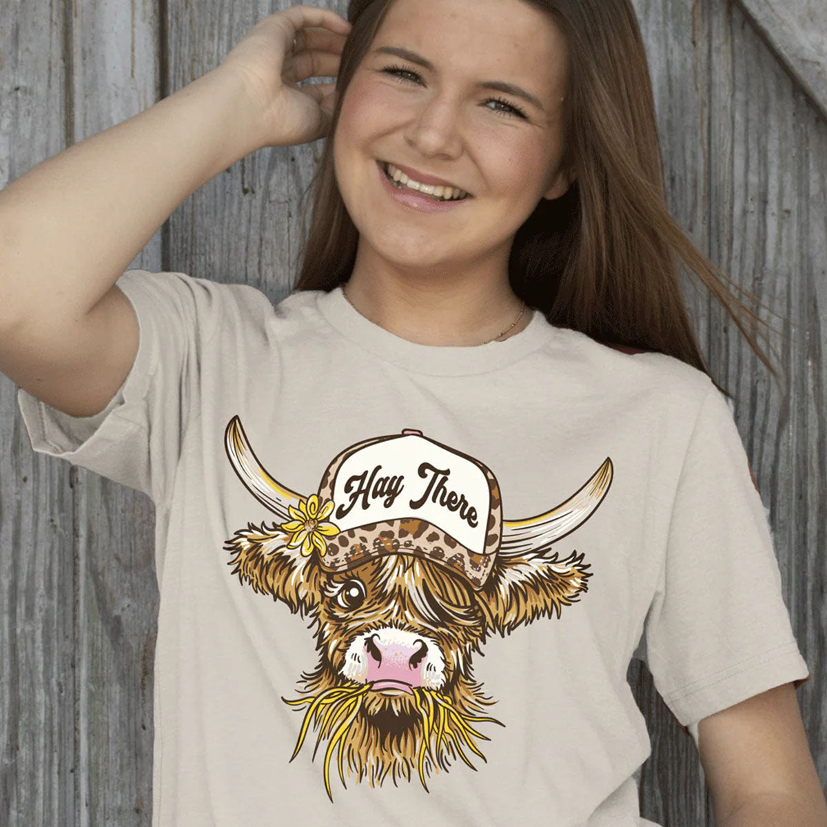 Girlie Girl Lulu Mac Trucker Hat Cow Canvas T-Shirt - SimplyCuteTees