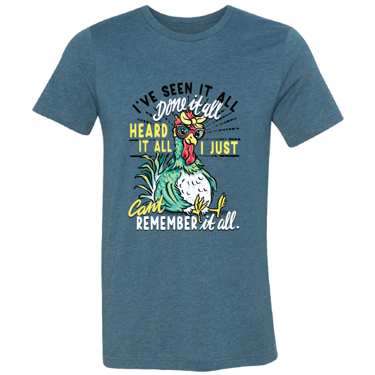 Girlie Girl Lulu Mac Seen It All Chicken Canvas T-Shirt - SimplyCuteTees