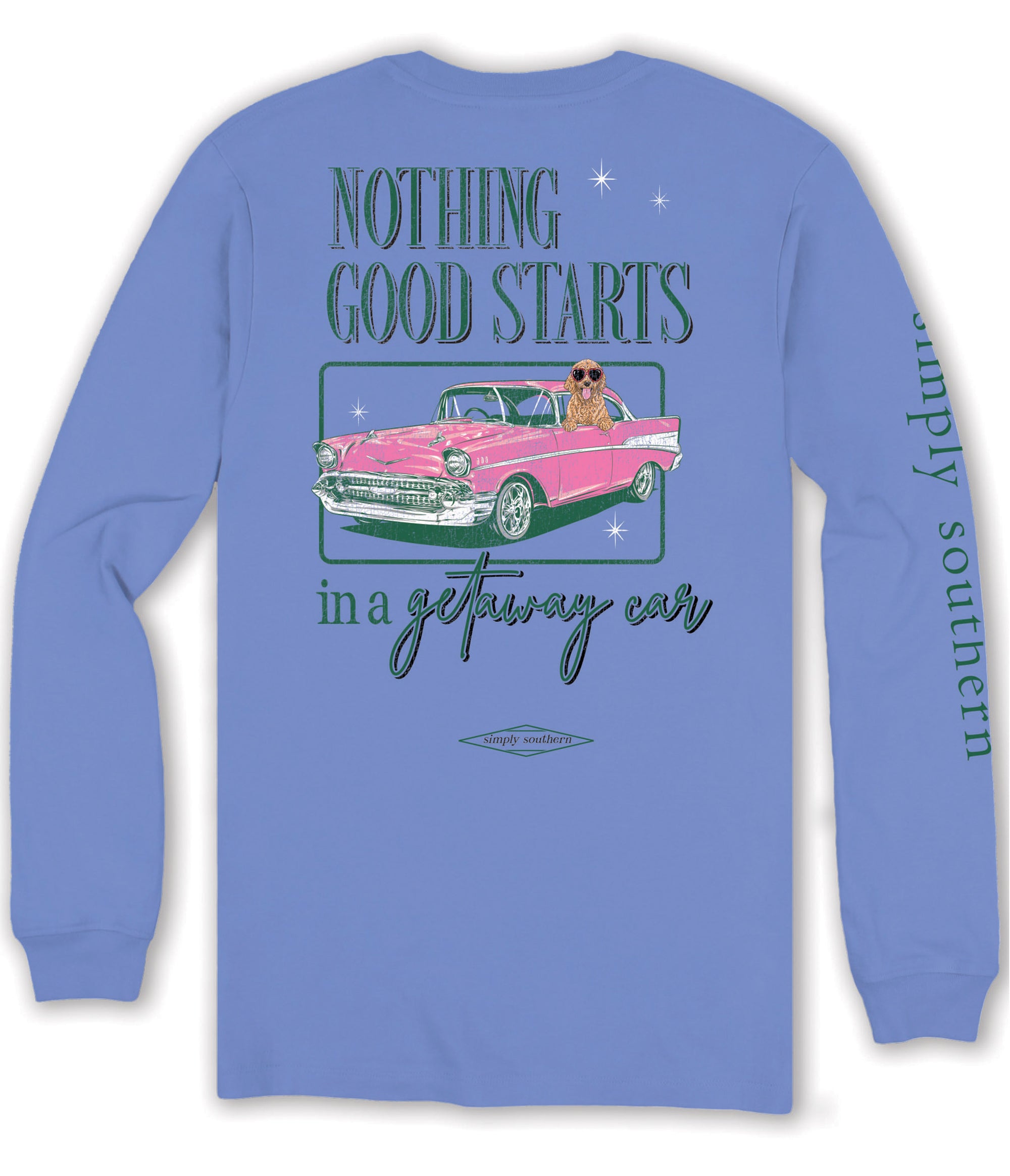 Simply Southern Nothing Good Doodle Car Long Sleeve T-Shirt - SimplyCuteTees