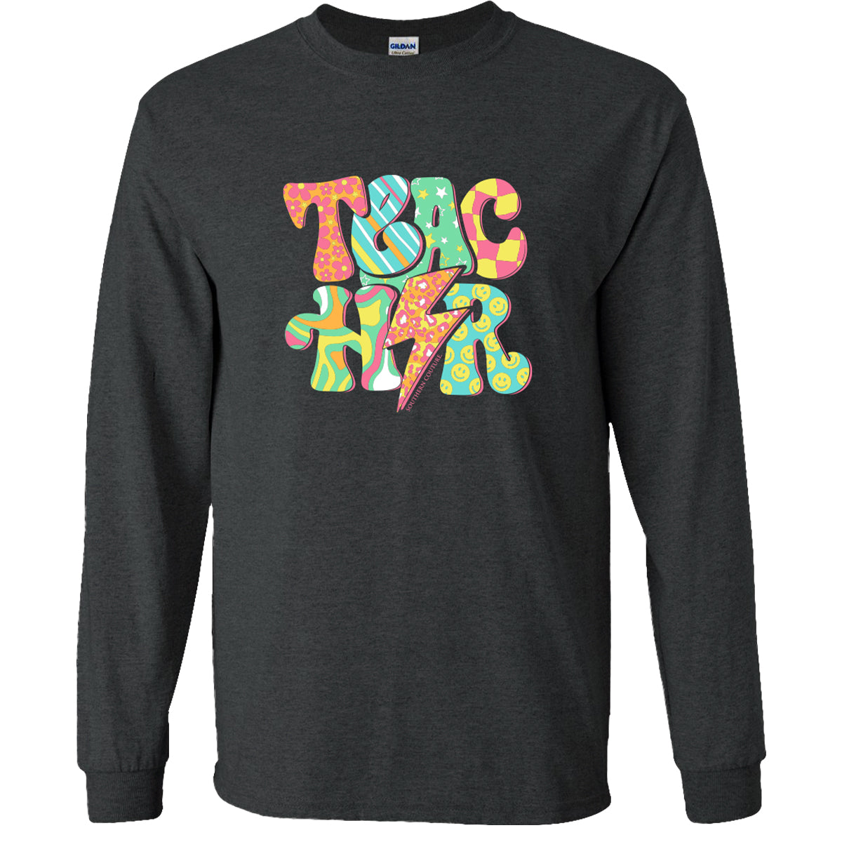Southern Couture Retro Teacher Soft Long Sleeve T-Shirt